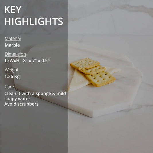 Key highlights of marble white platter