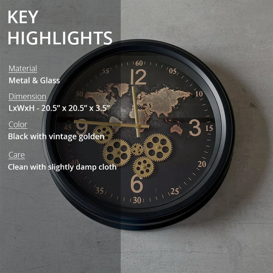 Key highlights of black wall clock