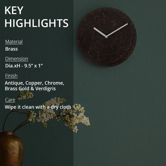 key highlights of brass Wall Clock 
