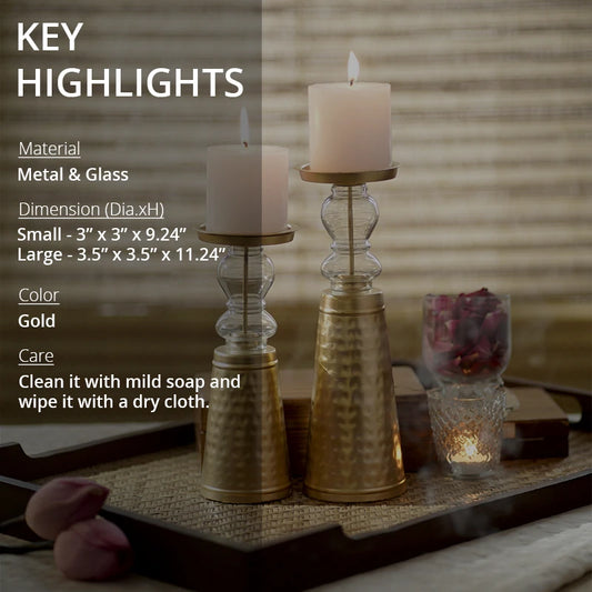 Key highlights of small and large candle holders