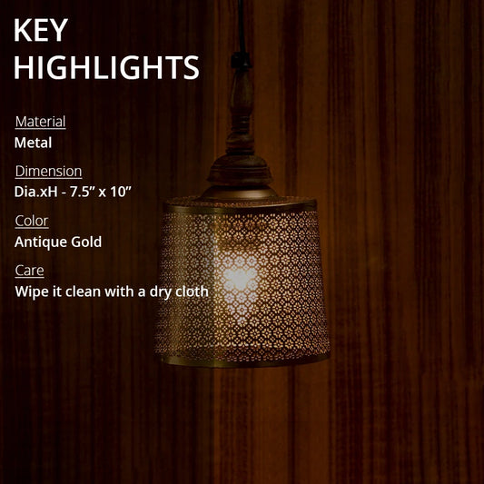 Key highlights of metal pendant light