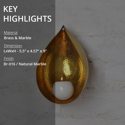 key highlights of Oas Marble Ball Candle stand