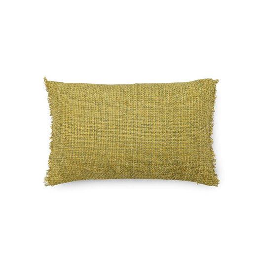 Rectangular lime pillow with soft flakes