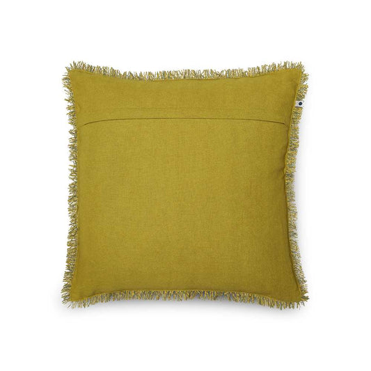 Lime green cushion with zip