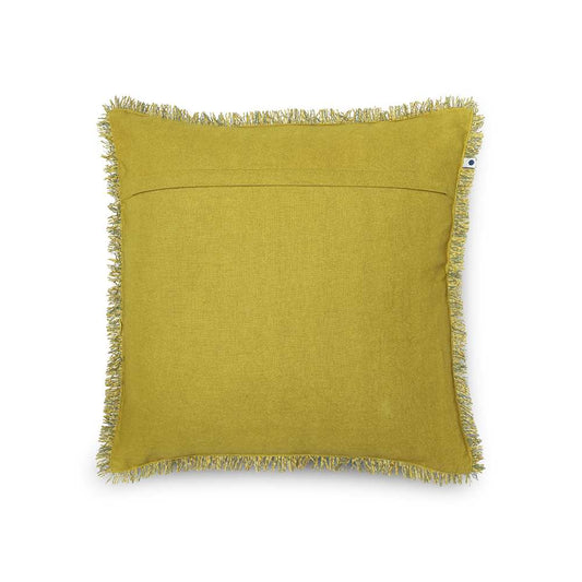 Plain lime cushion cover with zip