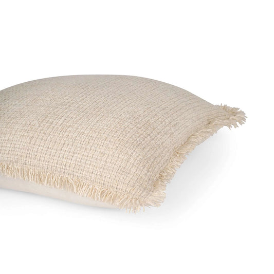 White cushion with soft flakes