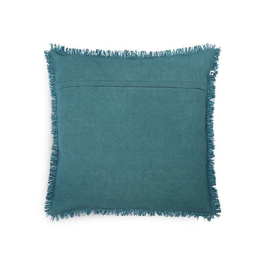 Plain cushion with flakes in blue colour