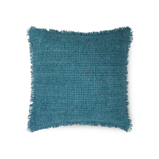 Blue cushion cover with flakes