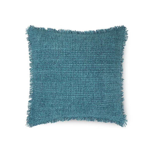 Teal cushion with soft flakes