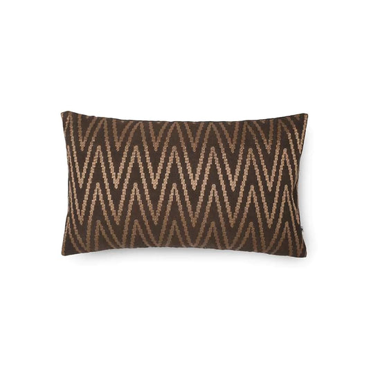 Pillow in rectangular shape with gray brown colour