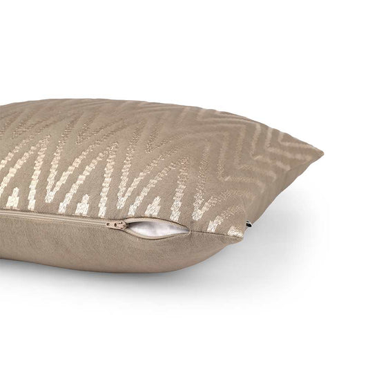 Light brown cushion cover with zip