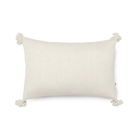 Rectangular cushion cover in white color