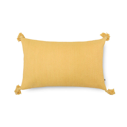 Rectangular yellow cushion cover