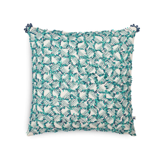 Embroidery pillow cover in square shape