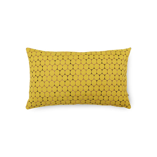 Yellow rectangular throw pillow cover