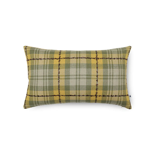 Soft rectangular pillow in green colour